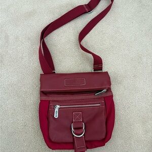Roots Red Crossbody Leather Bag